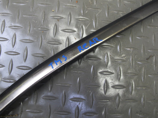 94-99 Mercedes W140 Set of 2 Rear Windshield Window Trim Molding Smoke Silver