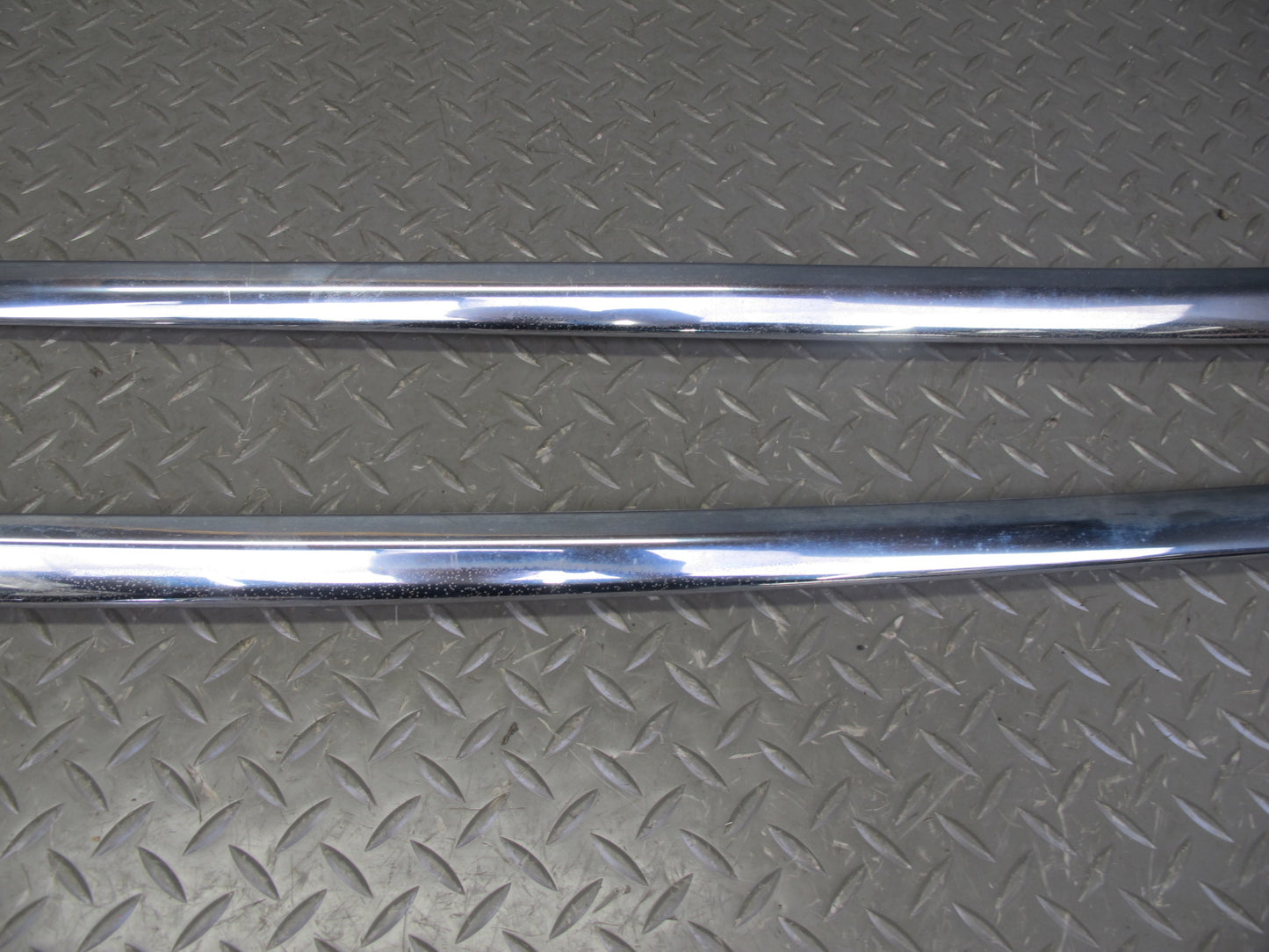 94-99 Mercedes W140 Rear Bumper Left Center Right Chrome Trim Molding Set OEM