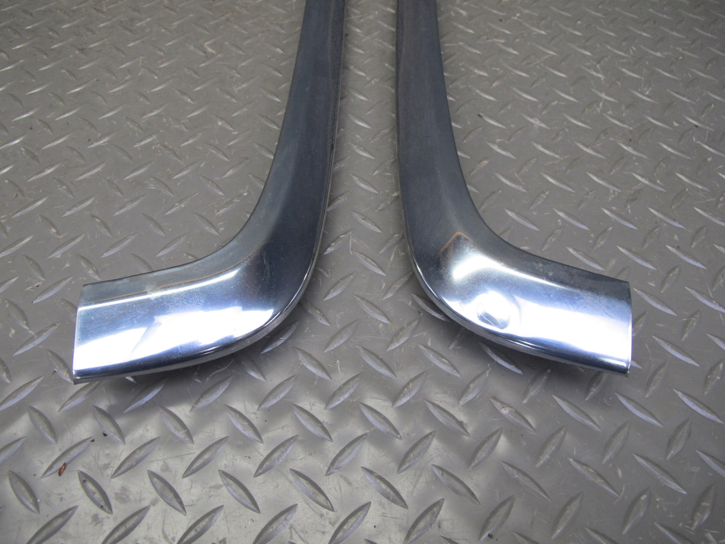94-99 Mercedes W140 Rear Bumper Left Center Right Chrome Trim Molding Set OEM