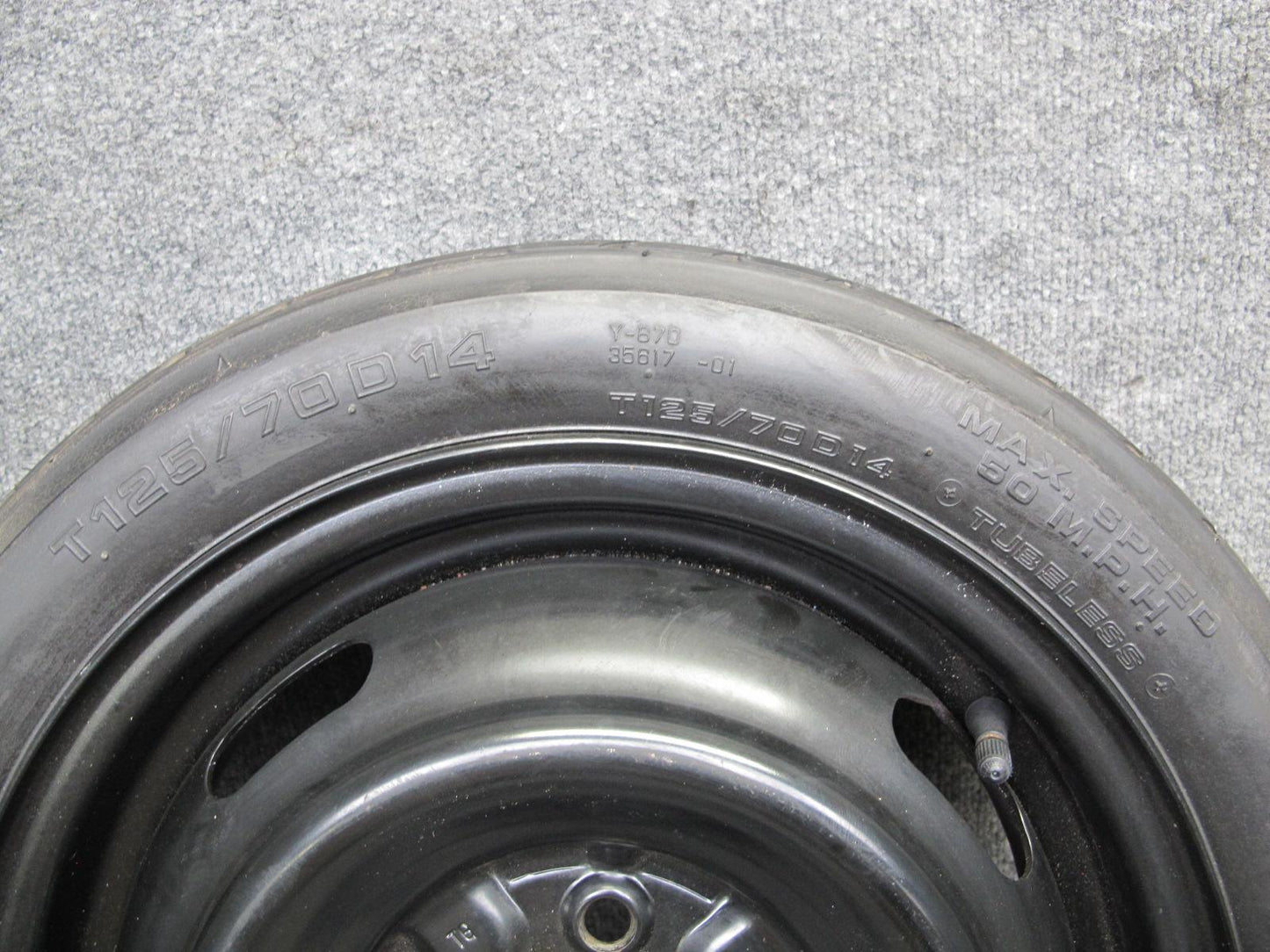 85-89 Toyota MR2 AW15 Spare Tire R14 14" Wheel 14x4J 125/70 OEM