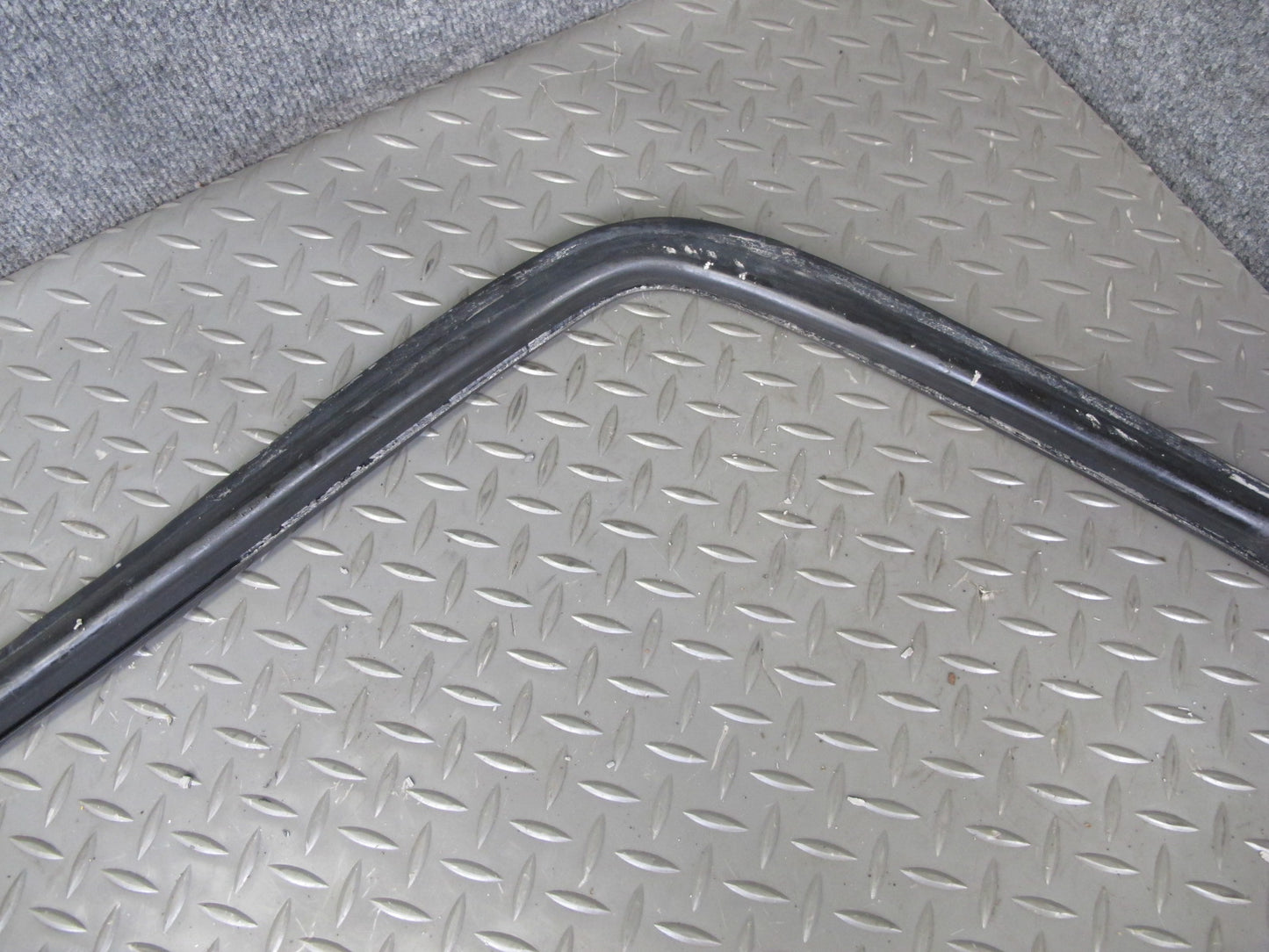 86-91 Mercedes W126 Rear Window Chrome Trim Molding Weatherstrip Seal Set OEM