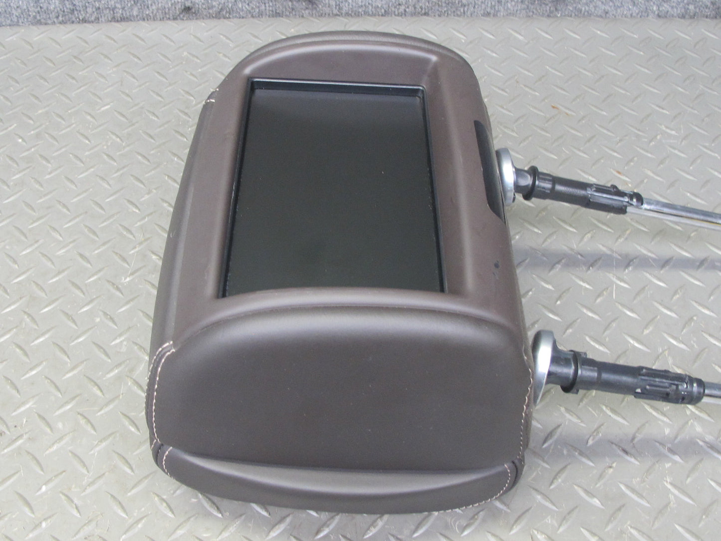 2013-2017 Land Range Rover L405 Front Left Leather Headrest w Screen Espresso
