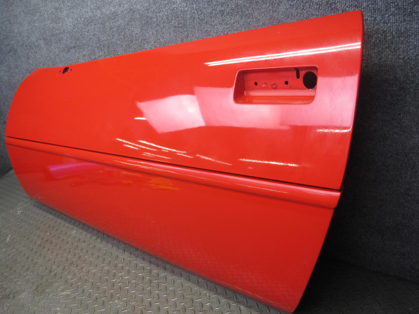 84-94 Chevrolet Corvette C4 Left Driver Door Shell Panel RED w Molding OEM