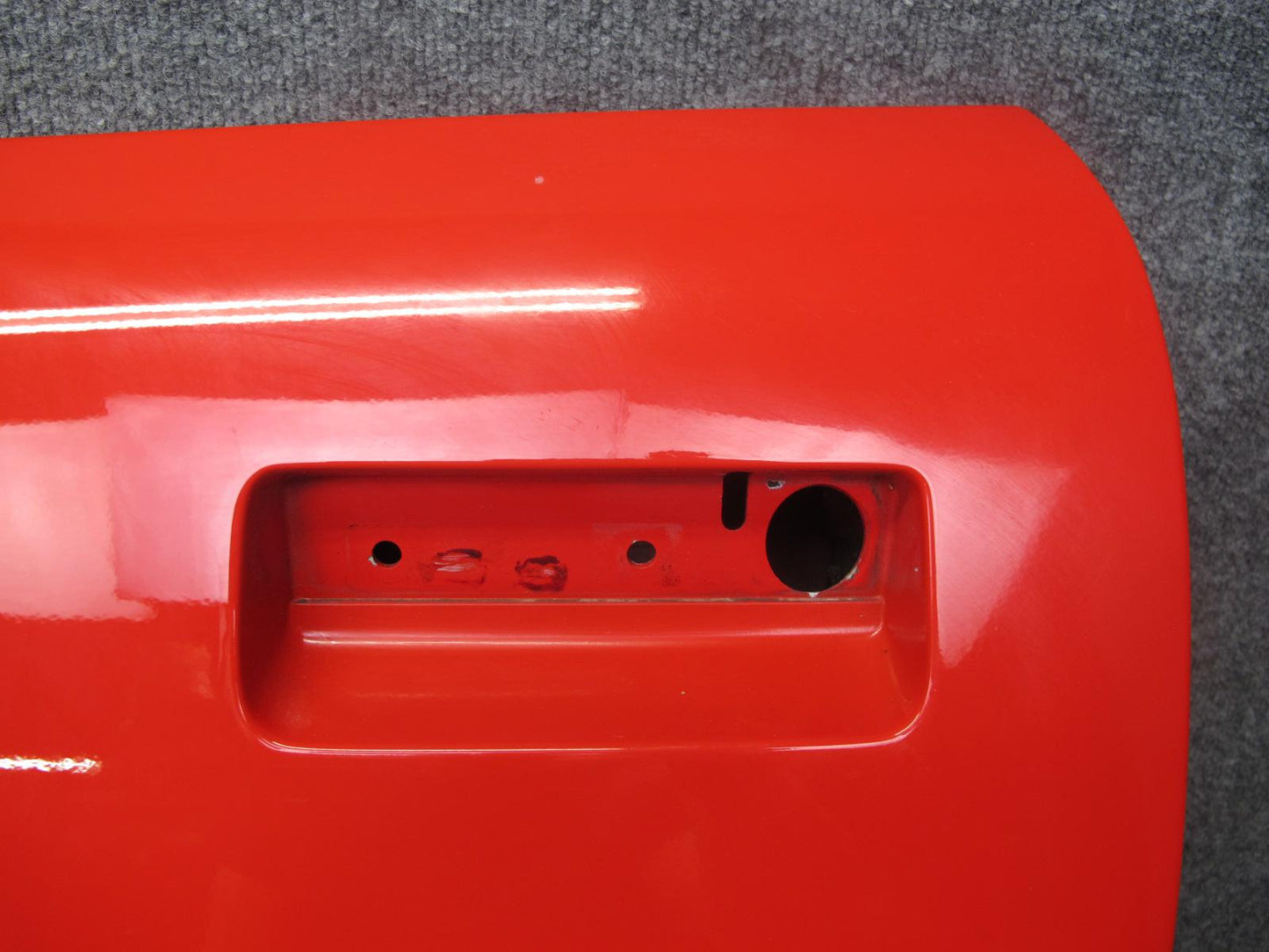 84-94 Chevrolet Corvette C4 Left Driver Door Shell Panel RED w Molding OEM