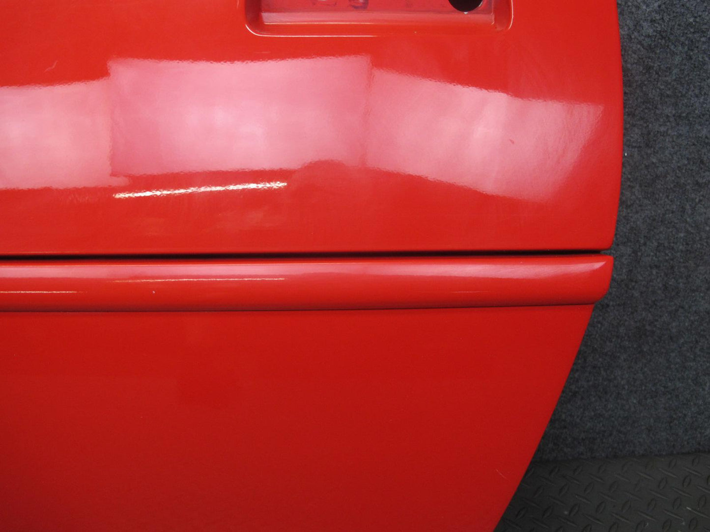 84-94 Chevrolet Corvette C4 Left Driver Door Shell Panel RED w Molding OEM