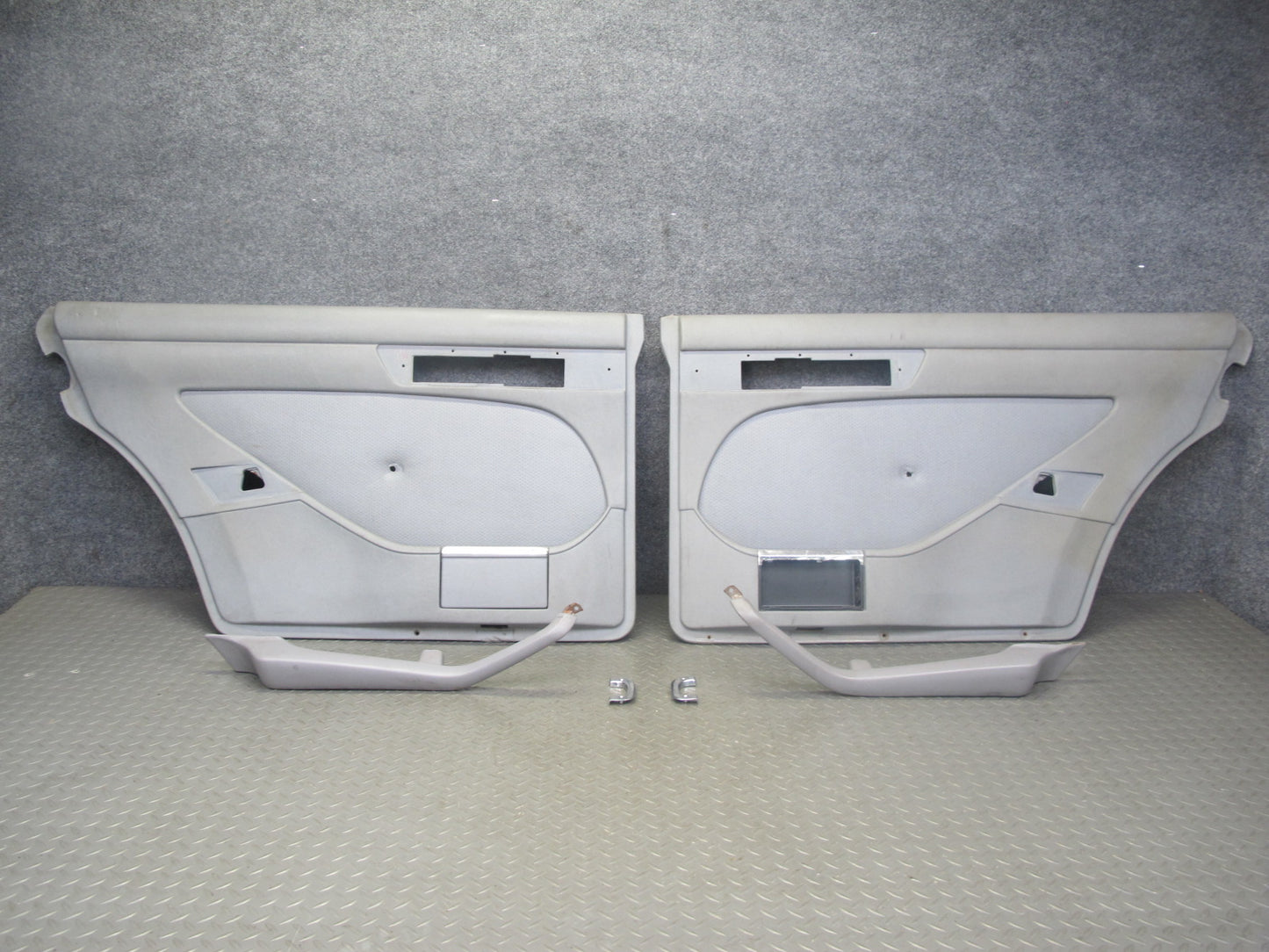 86-91 Mercedes W126 Set of 2 Rear Left & Right Door Interior Trim Panel OEM