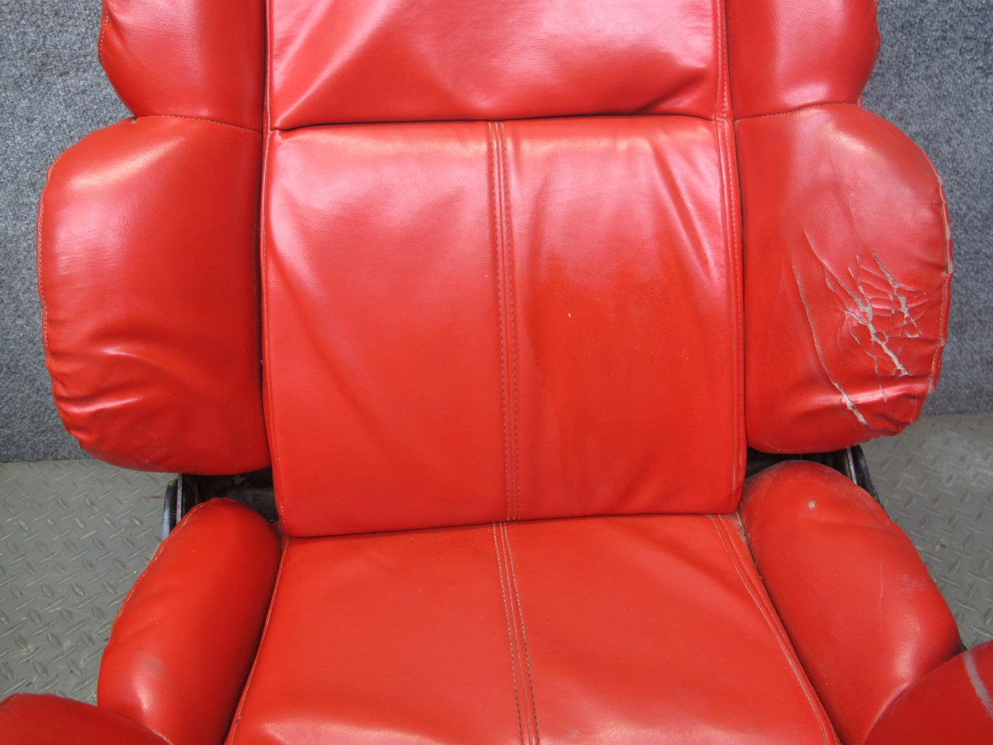 92-93 Chevrolet Corvette C4 Set of 2 Power Seat Leather Torch RED OEM