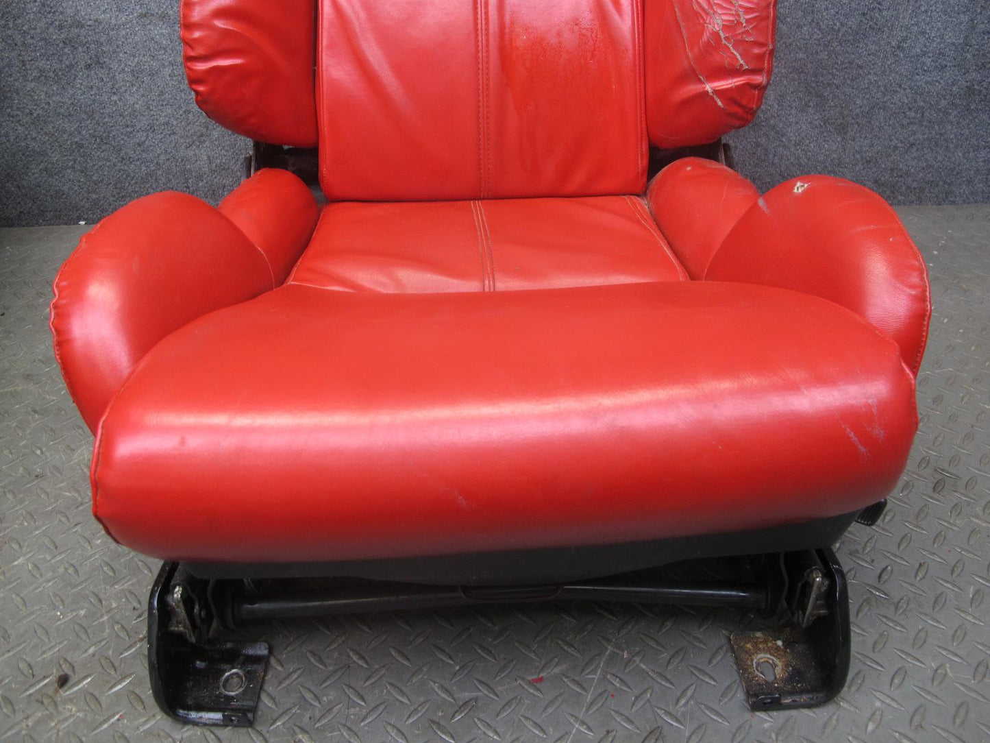 92-93 Chevrolet Corvette C4 Set of 2 Power Seat Leather Torch RED OEM
