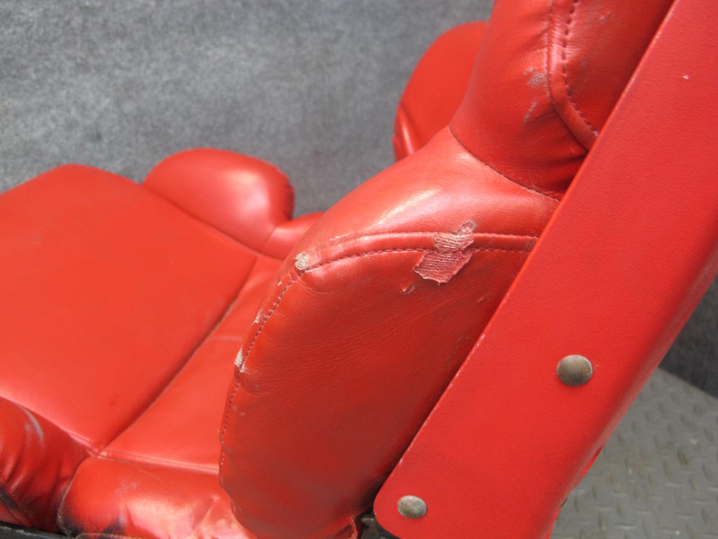 92-93 Chevrolet Corvette C4 Set of 2 Power Seat Leather Torch RED OEM