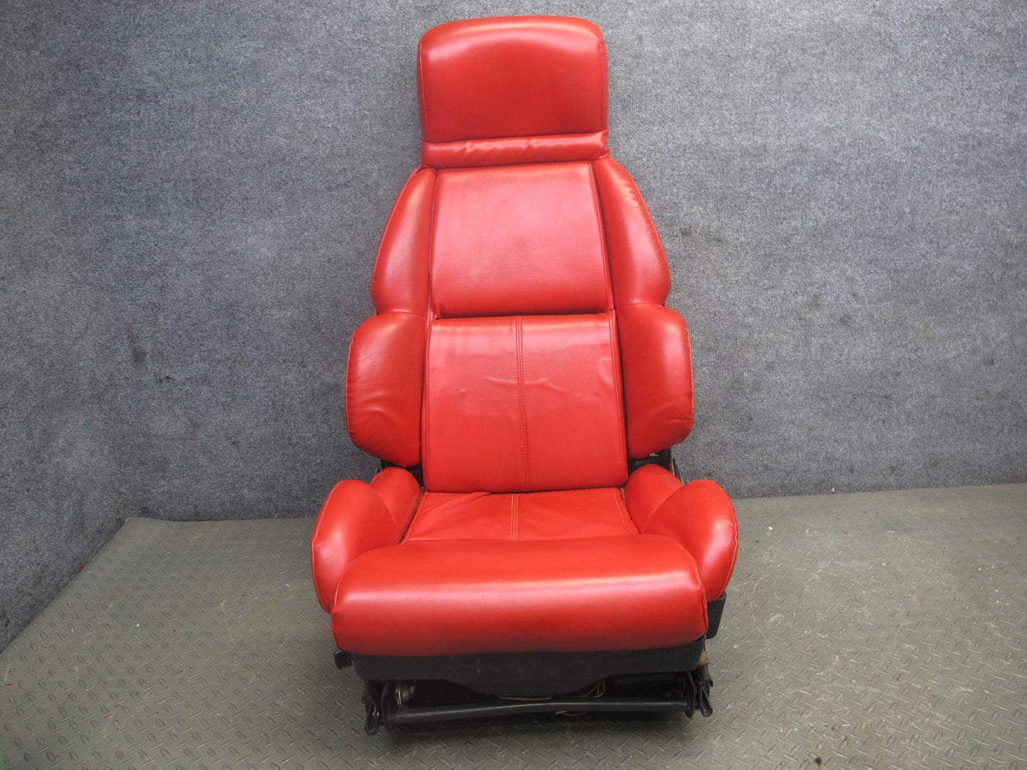 92-93 Chevrolet Corvette C4 Set of 2 Power Seat Leather Torch RED OEM