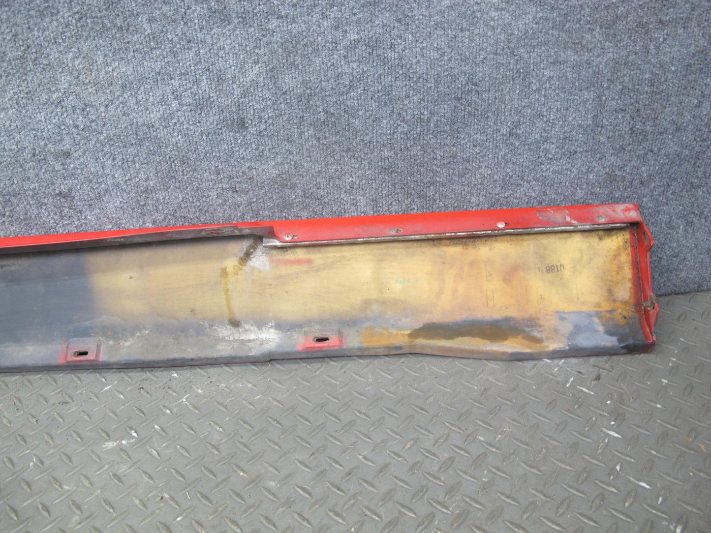 84-96 Chevrolet Corvette C4 Right Side Skirt Rocker Panel Torch RED OEM