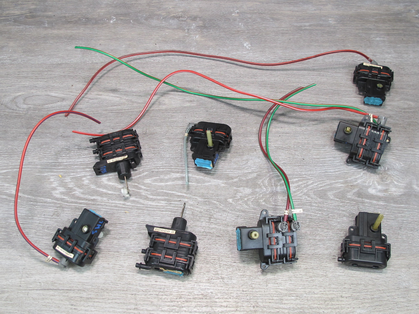 94-99 Mercedes W140 Set of 7 A/C Heater Flap Door Actuator Motor OEM
