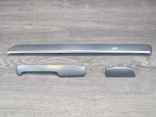 12-13 VW Golf R MK6 Set of 3 Front Dash Dashboard Trim Panel Cover Aluminum OEM