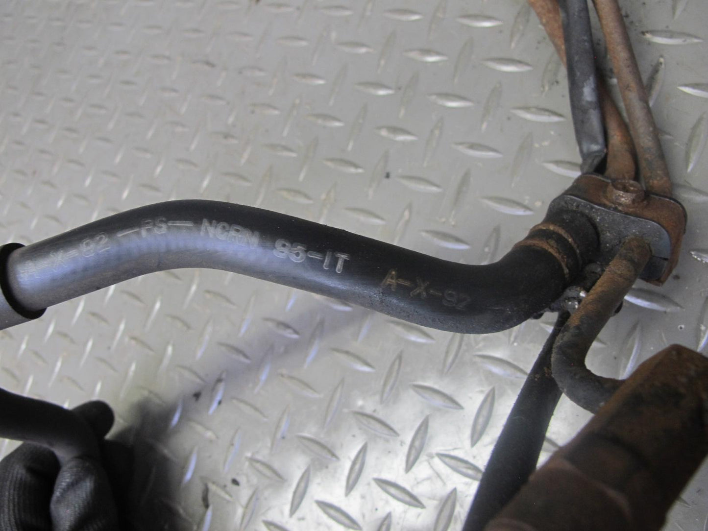 91-93 Nissan Z32 300ZX NON Turbo Power Steering Hose Pipe Line Set OEM