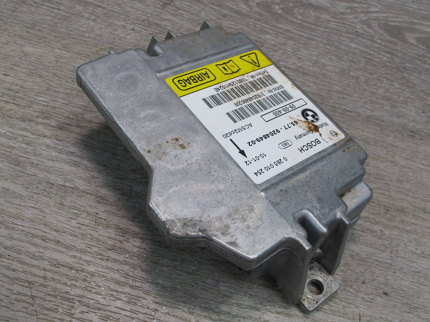08-14 BMW E71 E72 X6 SRS AIRBAG CONTROL MODULE UNIT 9204849 OEM