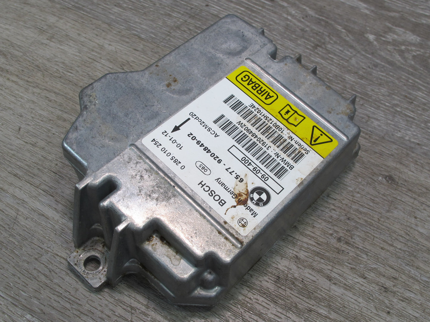 08-14 BMW E71 E72 X6 SRS AIRBAG CONTROL MODULE UNIT 9204849 OEM