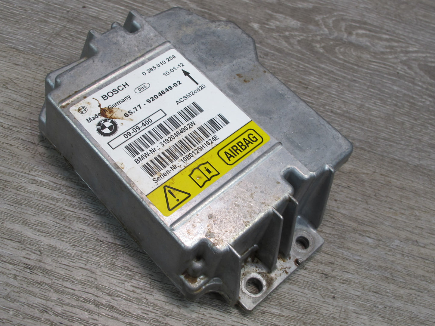 08-14 BMW E71 E72 X6 SRS AIRBAG CONTROL MODULE UNIT 9204849 OEM