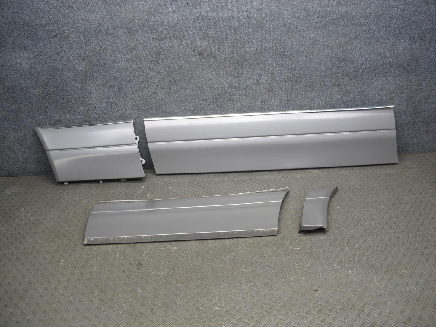94-99 Mercedes W140 Left Door Fender Rear Quarter Trim Molding Cover Set OEM