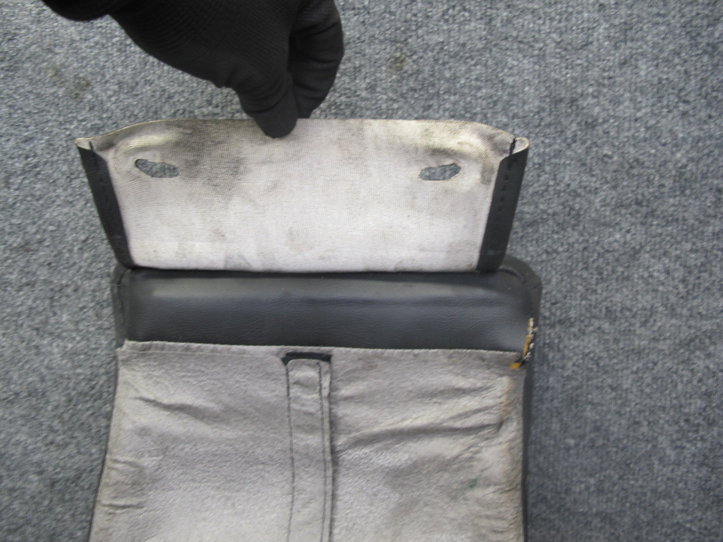 2004-2009 Cadillac XLR Front Left Side Seat Upper Center Leather Lining Black
