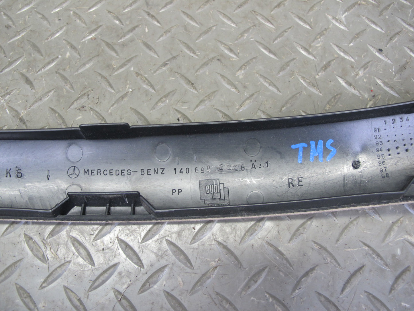 94-99 Mercedes W140 Set of 2 Rear Seat Back Trim Cover Panel OEM