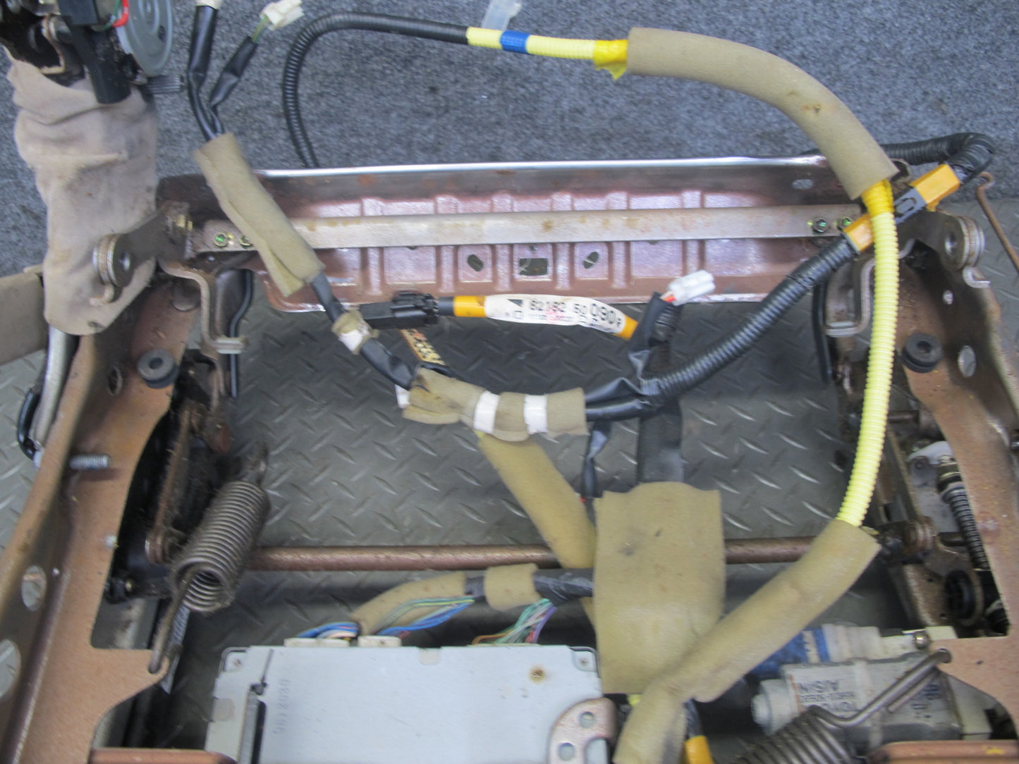 1997 Lexus LS400 Front Left Seat Lower Frame Track Rail w Motor & Module OEM