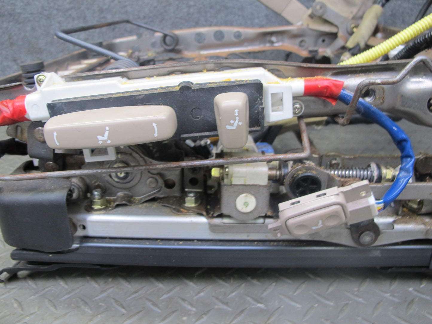 1997 Lexus LS400 Front Left Seat Lower Frame Track Rail w Motor & Module OEM