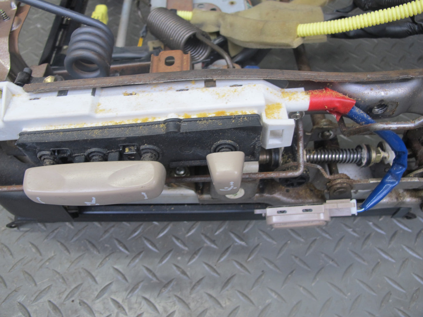 1997 Lexus LS400 Front Left Seat Lower Frame Track Rail w Motor & Module OEM