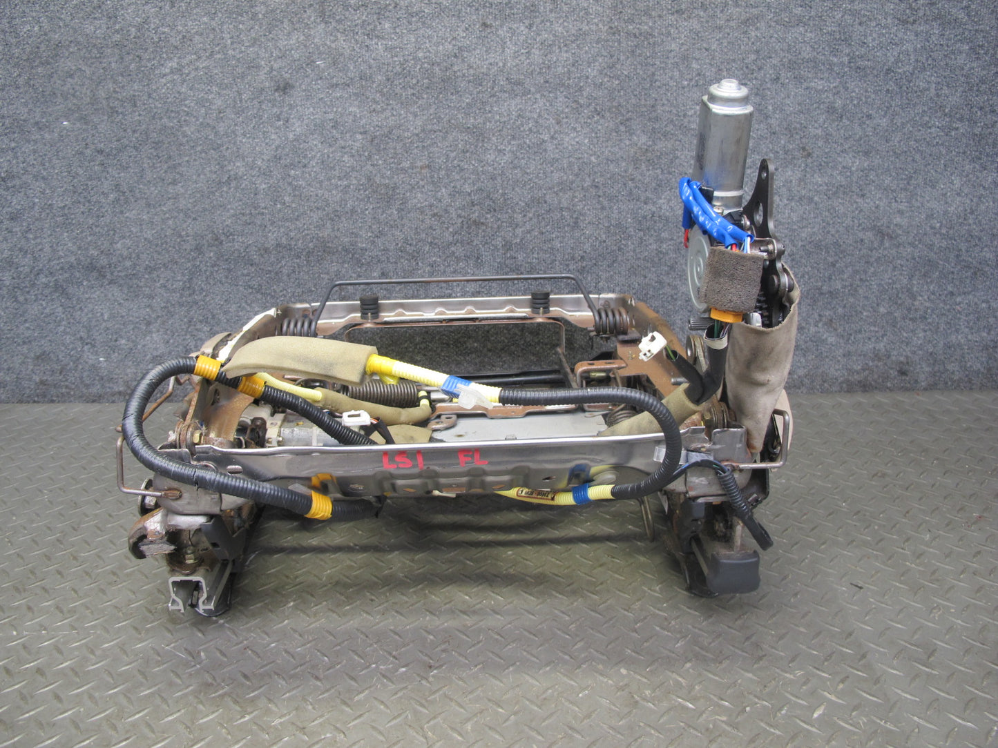 1997 Lexus LS400 Front Left Seat Lower Frame Track Rail w Motor & Module OEM