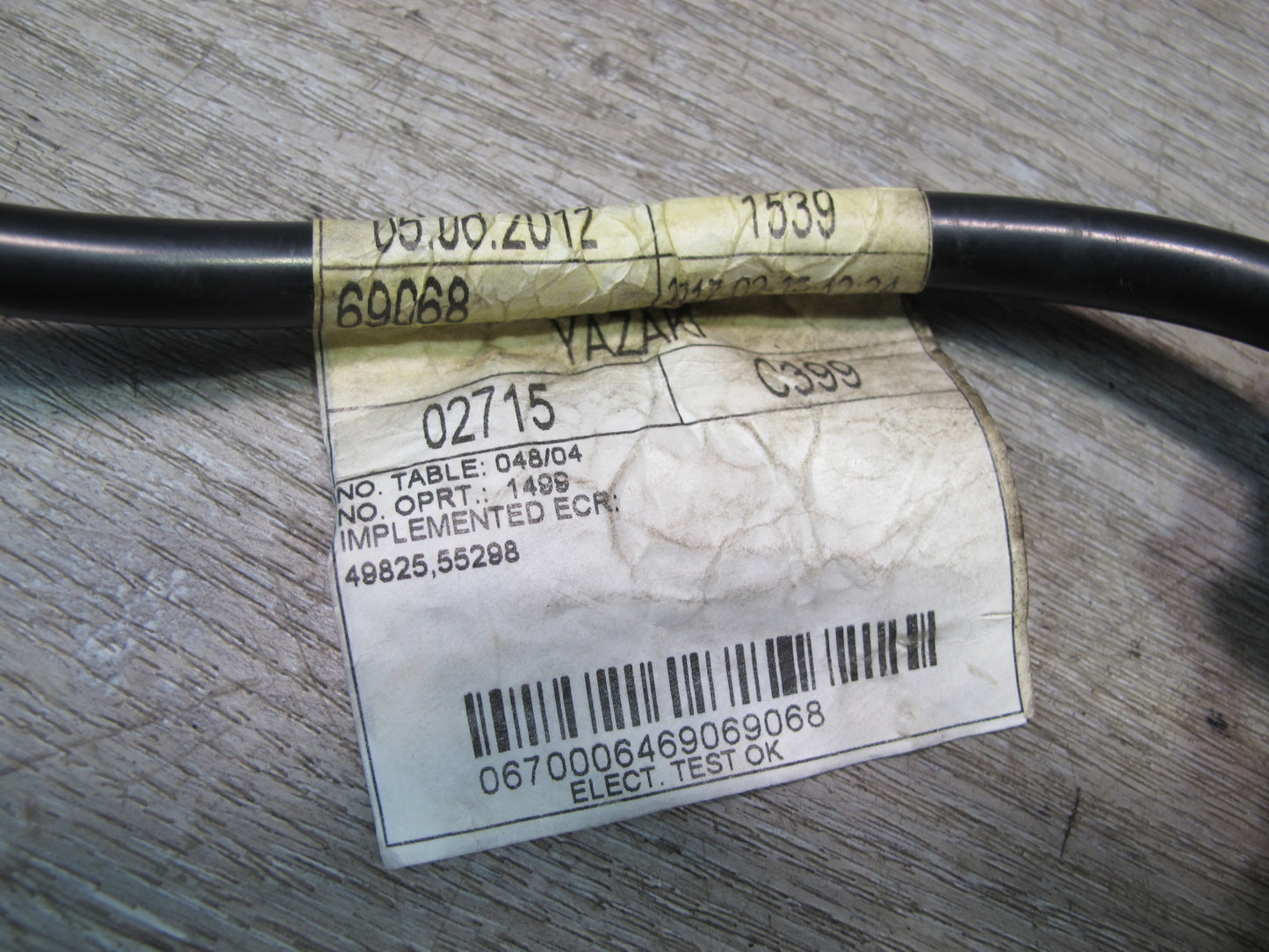 2017-2020 Maserati Levante M161 Negative Battery Terminal Cable 6700064690