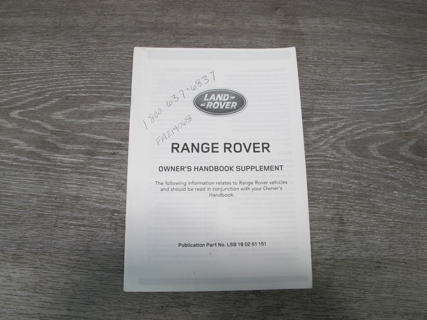 2015 Land Range Rover L405 Owner User Operator Guide Manual Book Case Set