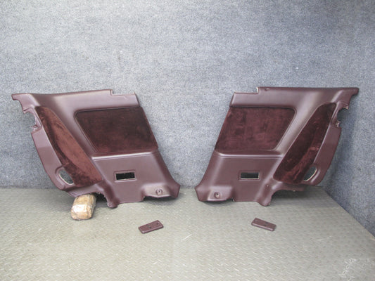 86-92 Toyota Supra MK3 Rear Quarter Interior Trim Cover Panel Set Maroon OEM