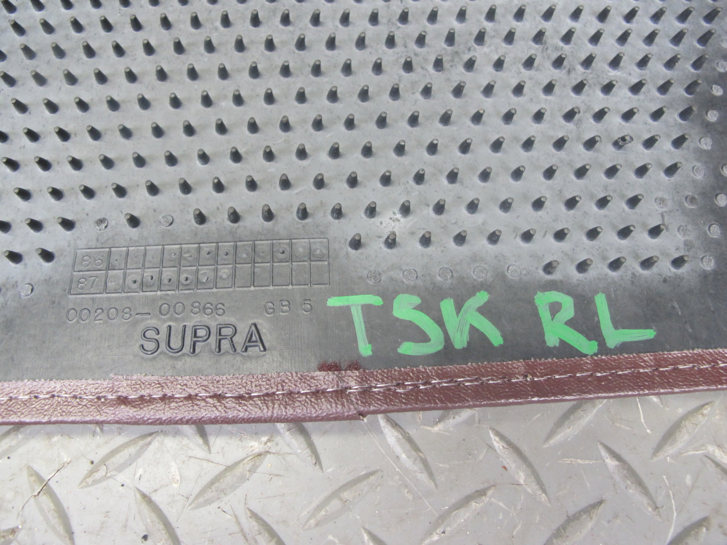 86-92 Toyota Supra MK3 Set of 2 Rear Left & Right Carpet Floor MAT Maroon OEM