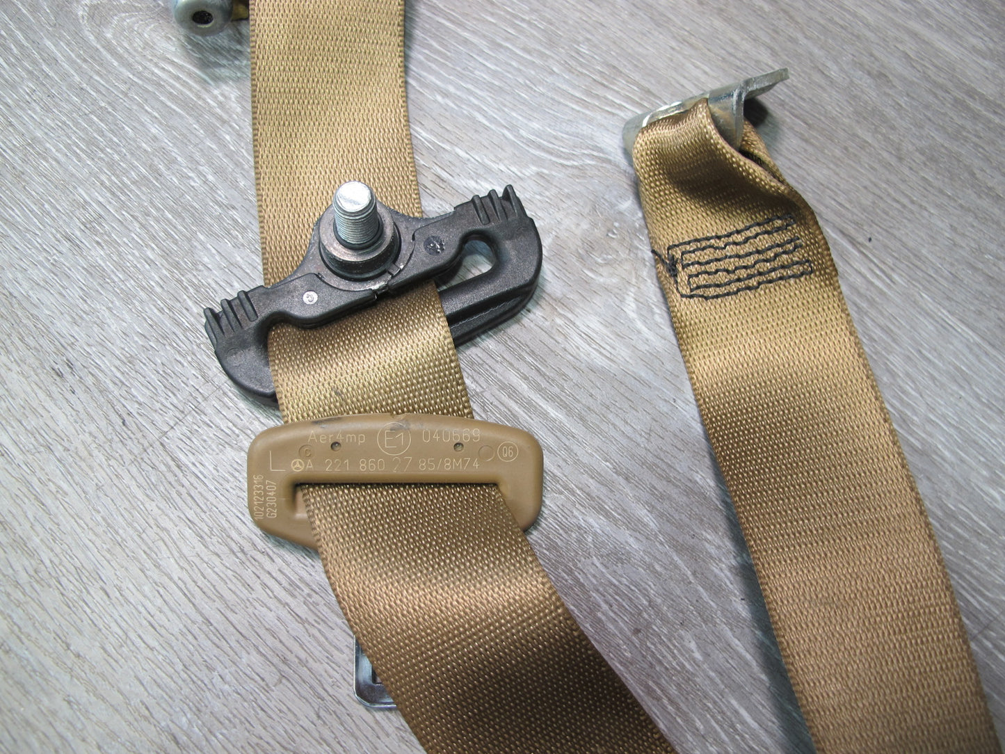07-09 MERCEDES W221 S-CLASS REAR RIGHT CENTER LEFT SIDE SEATBELT RETRACTOR SET OEM