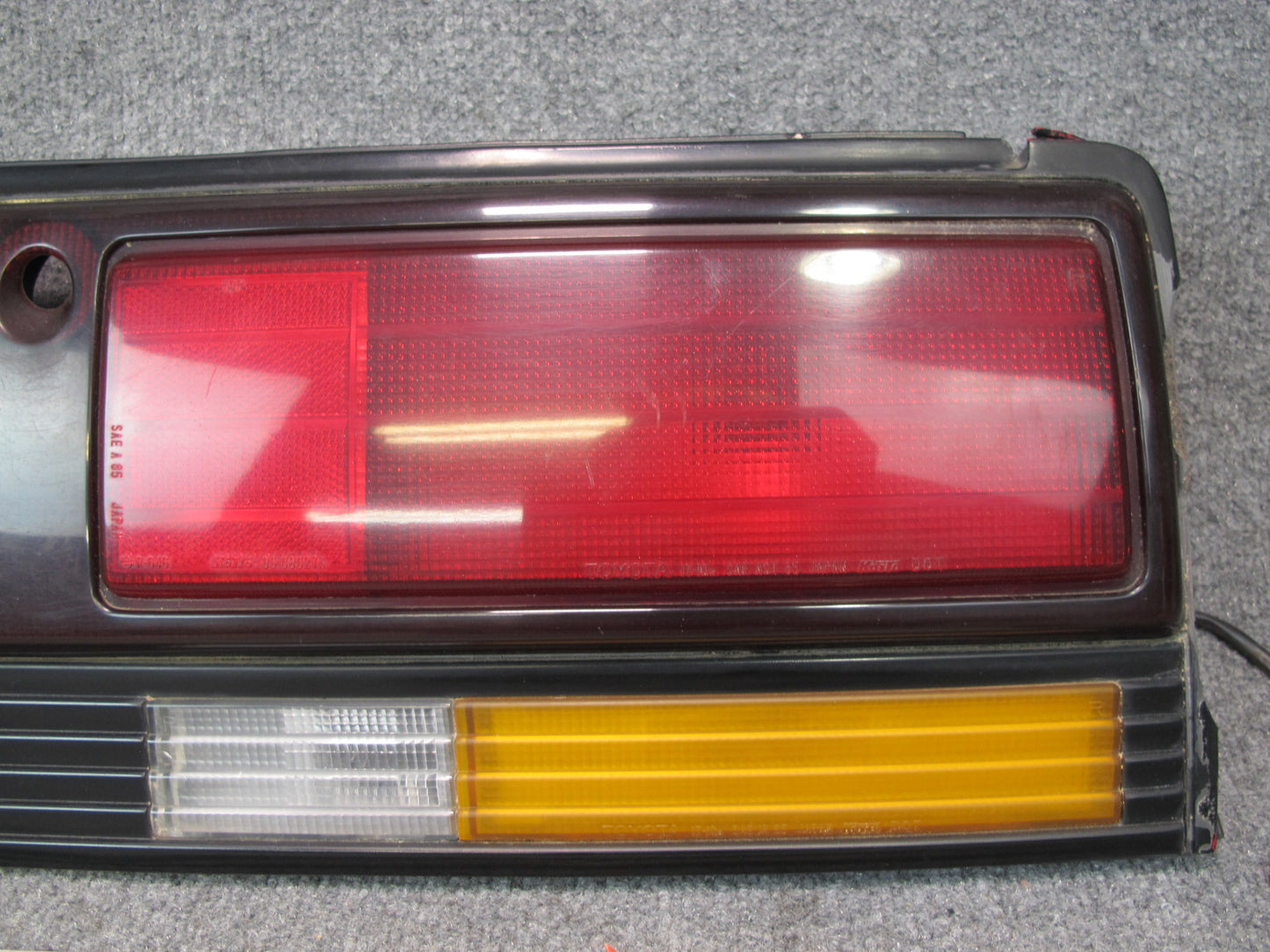 87-89 Toyota MR2 Rear Taillight Lamp Side Marker Light License Plate Set OEM
