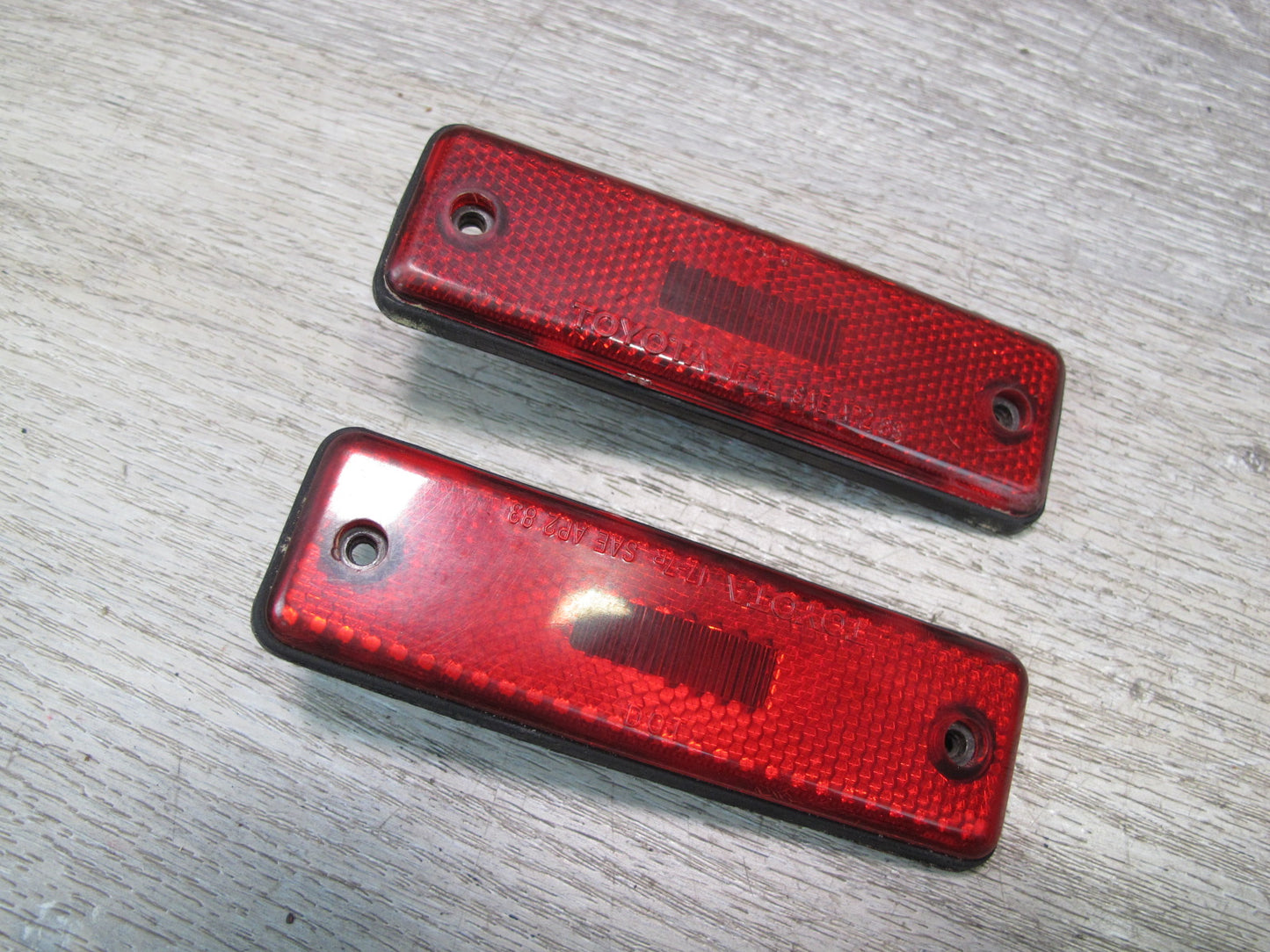 87-89 Toyota MR2 Rear Taillight Lamp Side Marker Light License Plate Set OEM