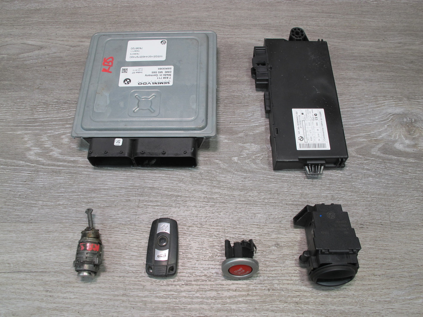 2006-2010 BMW E63 E64 M6 S85 Engine ECU DME CAS3 Start Stop KEY Reader Lock Set
