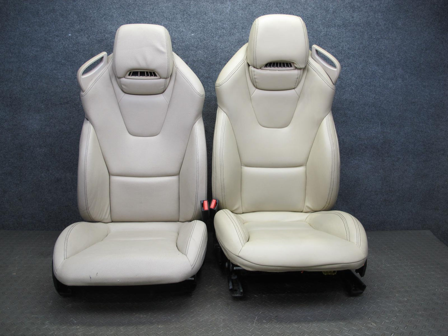 2012-2016 Mercedes R172 SLK Front Left & Right Side Leather Seat Beige Set of 2