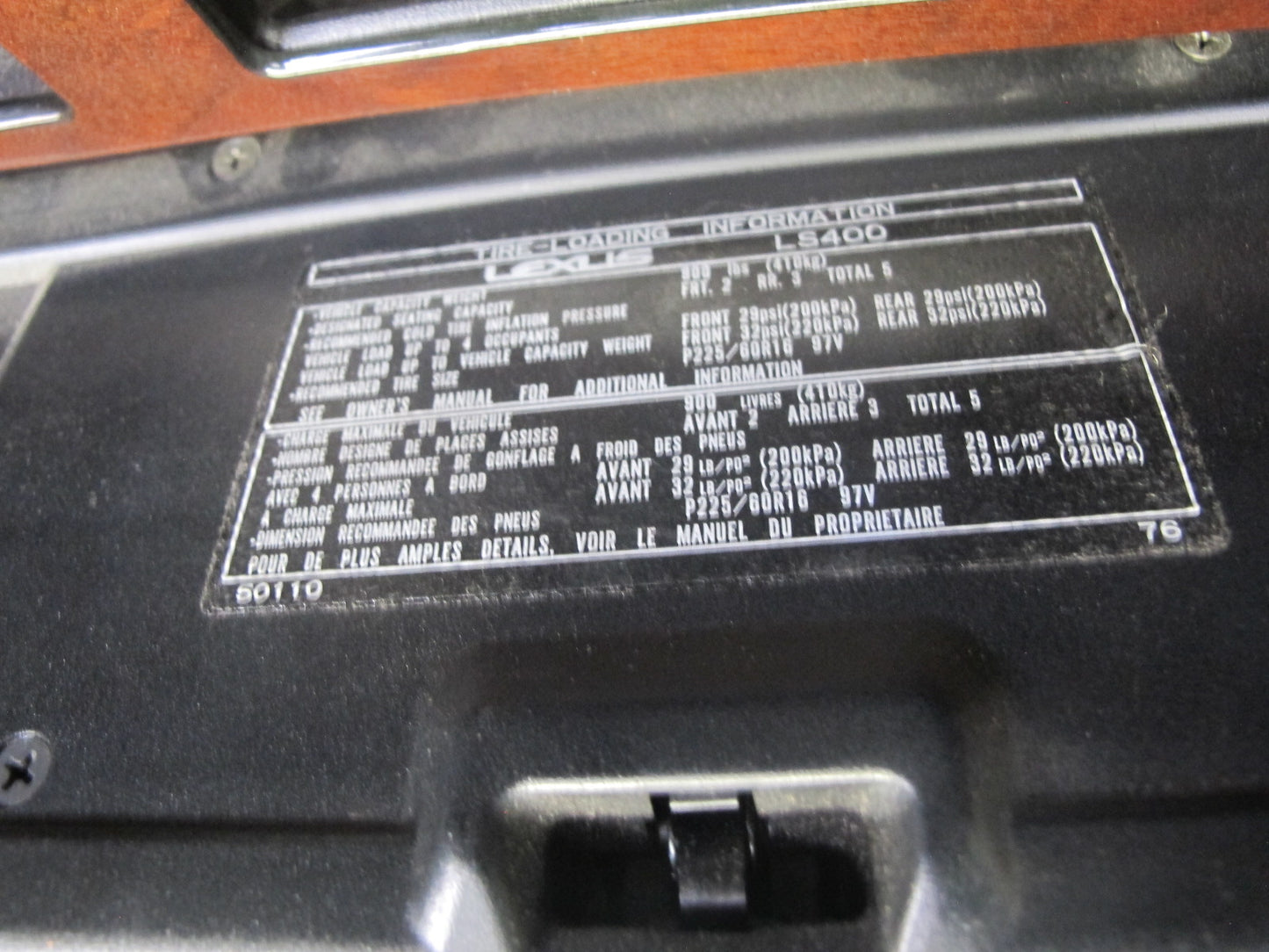95-00 Lexus LS400 UCF20L Dash Right Upper Glove Box Storage Compartment OEM