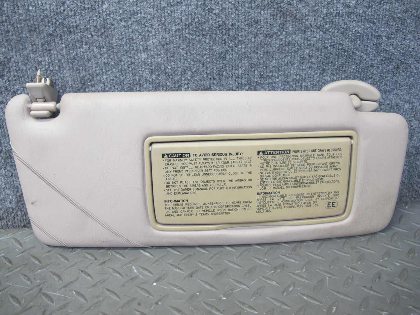 95-97 Lexus LS400 UCF20L Set of 2 Front Left & Right Sun Visor Ivory OEM