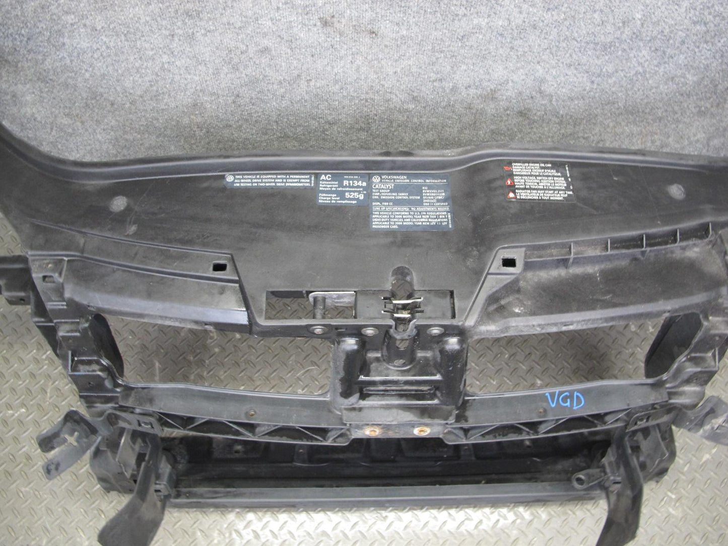 06-09 VW Golf R32 GTI MK5 Front Panel Radiator Core Support Carrier OEM