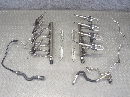 12-14 BMW F01 F10 F12 4.4L N63 Fuel Rail Injector Pipe Line Set Index 12 OEM