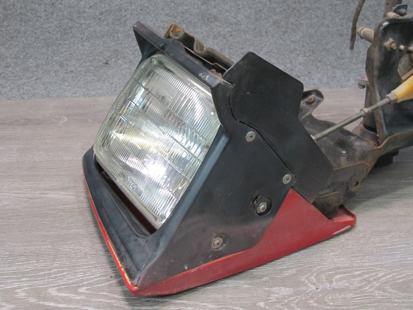 85-89 Toyota MR2 AW15 Front Left POP UP Headlight Lamp w Motor Assembly RED OEM