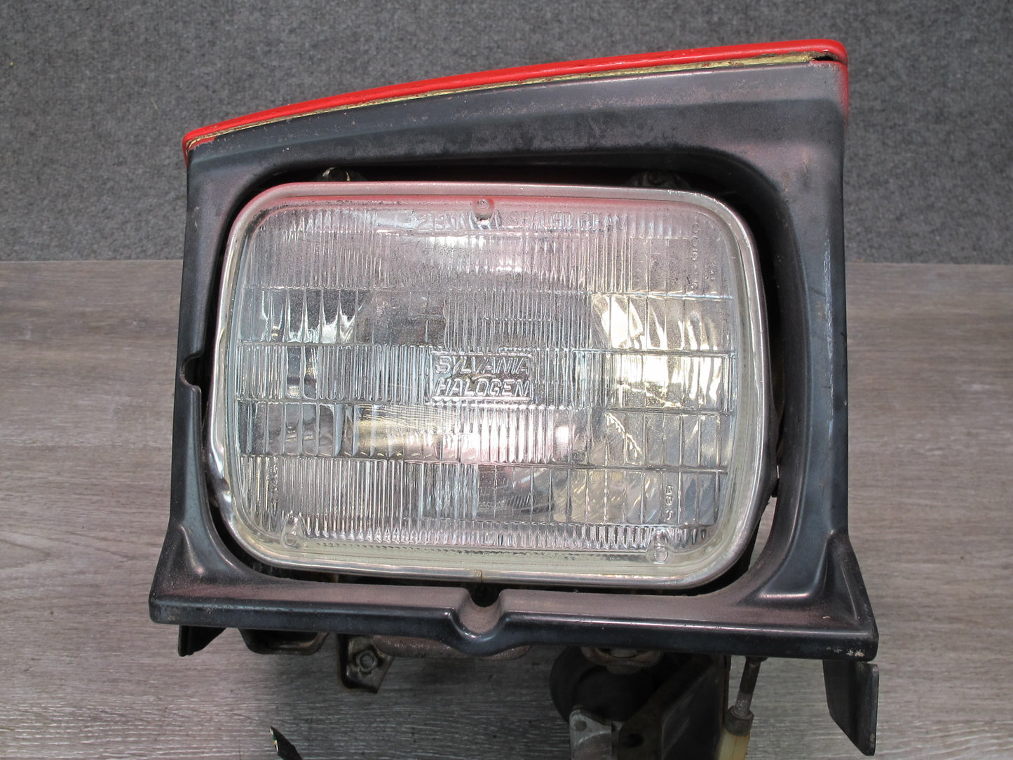 85-89 Toyota MR2 AW15 Front Right POP UP Headlight Lamp w Motor Assembly RED OEM