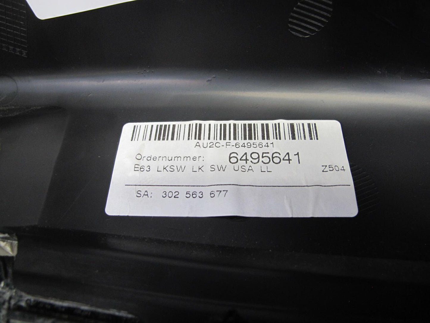 2006-2007 BMW E63 M6 Rear Left & Right Quarter Interior Trim Panel Set of 2