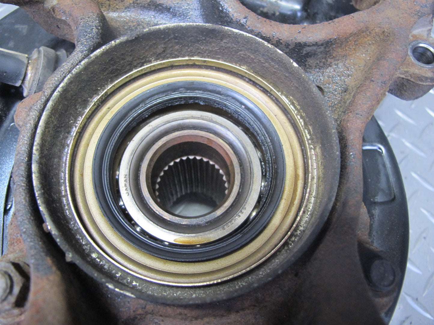 86-92 Toyota Supra MK3 Rear Left Spindle Knuckle Wheel Hub Bearing 106K OEM