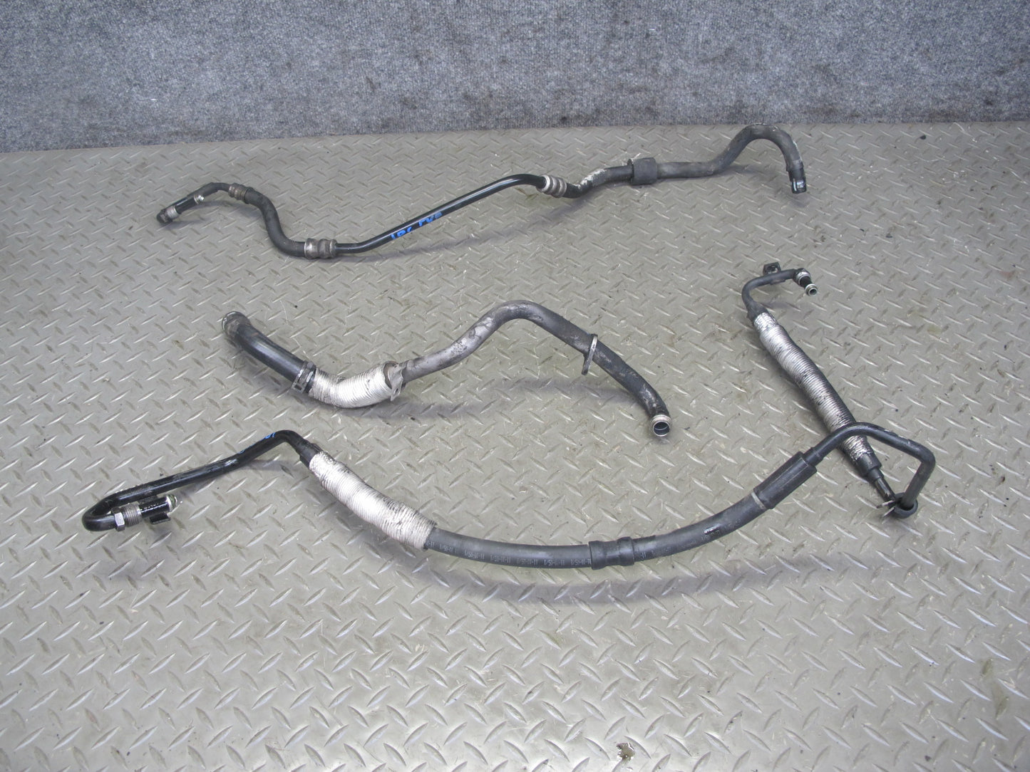2003-2006 Porsche Cayenne 955 4.5L Turbo Power Steering Hose Pipe Line Set of 3