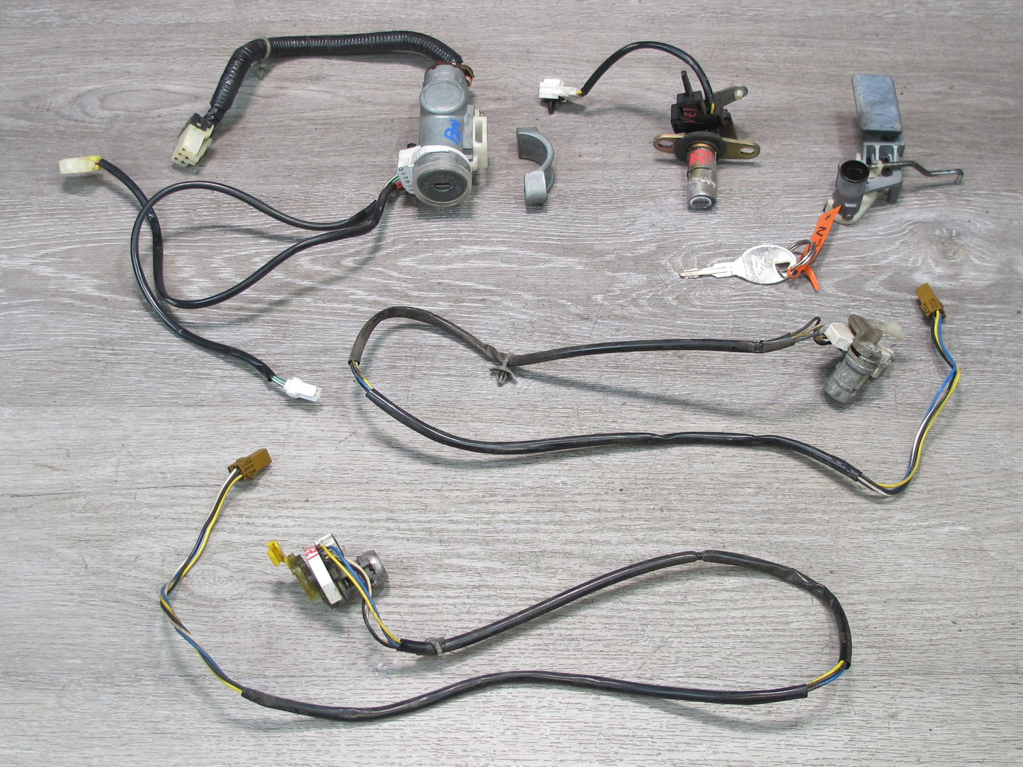 90-93 Nissan 300ZX Z32 Coupe A/T Ignition Door Glove Trunk Lock KEY Set OEM