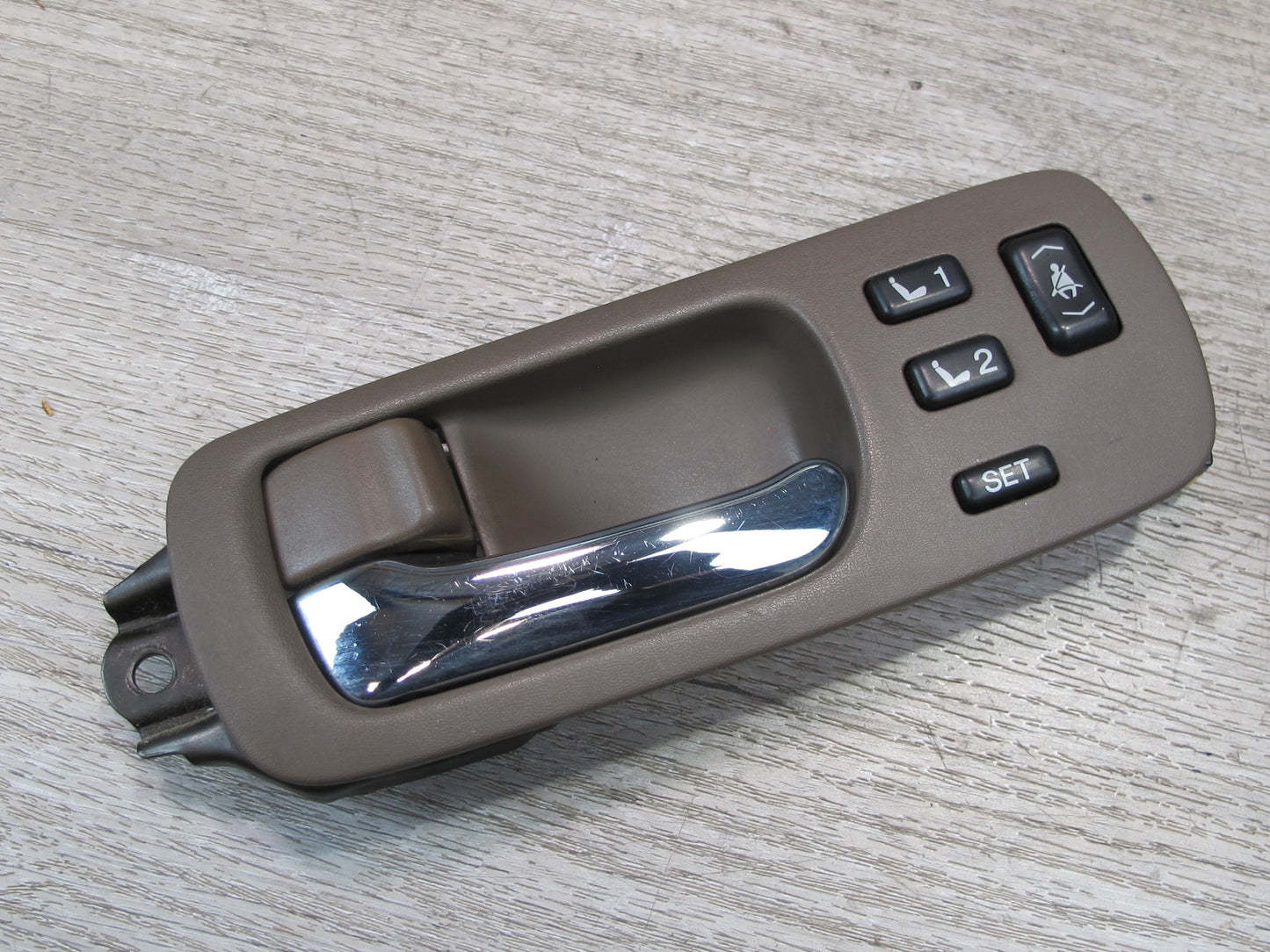 95-00 Lexus UCF20L LS400 Set of 4 Interior Door Handle w Trim & Switch Brown OEM