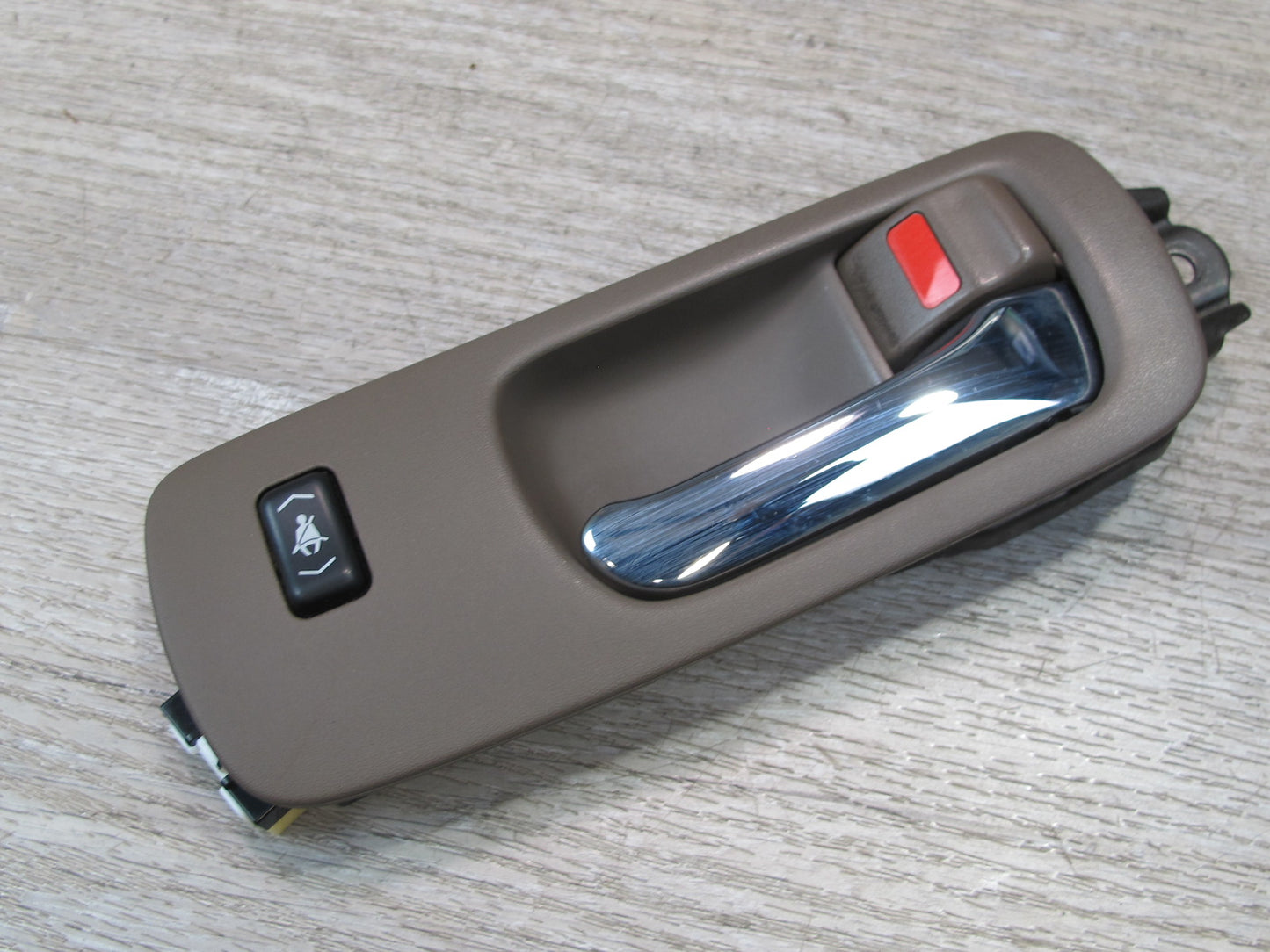 95-00 Lexus UCF20L LS400 Set of 4 Interior Door Handle w Trim & Switch Brown OEM