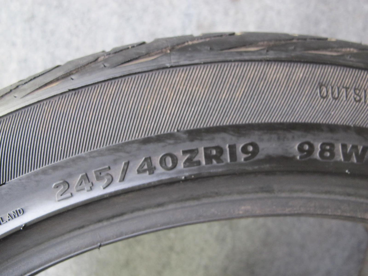 Set of 2 Advanta HPZ-01 A/S Tire 245/40 ZR19 98W 1923 9/32 Tread